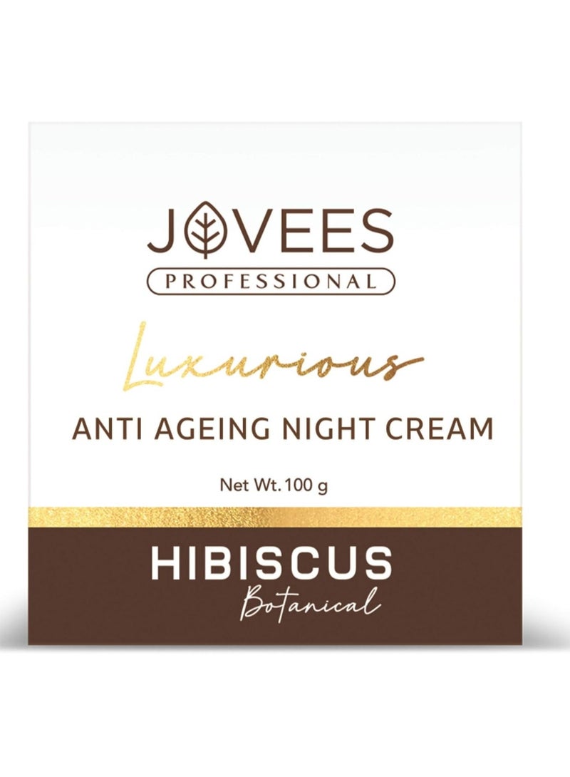 Jovees Professional HIBISCUS Botanical Anti Ageing Night Cream, 100g - Image 1